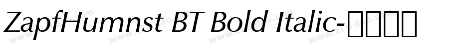 ZapfHumnst BT Bold Italic字体转换